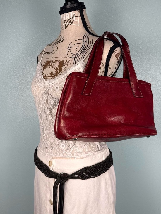 Fossil Handbags - Fossil Sedona Dark Cognac Red Leather Saddle Shoulder Bag